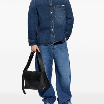 Givenchy Logo Patch Denim Shirt
