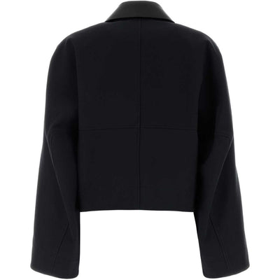 Givenchy Leather-Collar Cotton Jacket