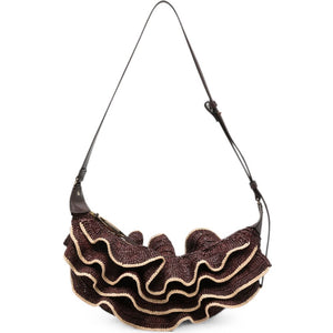 Zimmermann Raffia Ruffle Shoulder Bag