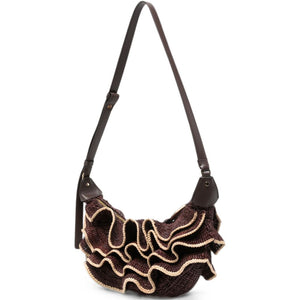 Zimmermann Raffia Ruffle Shoulder Bag
