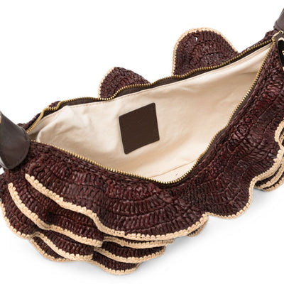 Zimmermann Raffia Ruffle Shoulder Bag