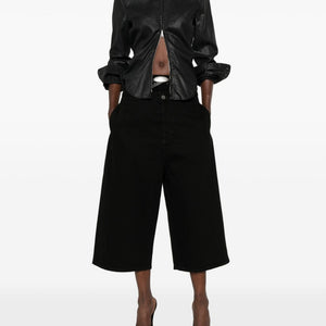 The Attico Denim Cotton Bermuda Shorts