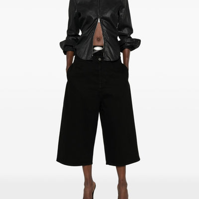 The Attico Denim Cotton Bermuda Shorts