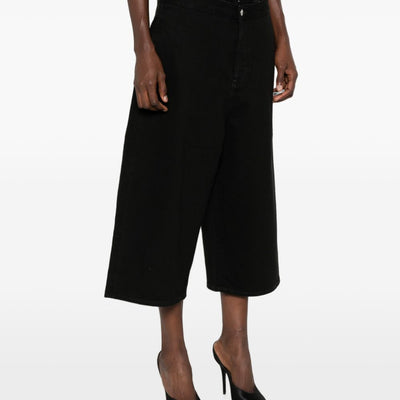 The Attico Denim Cotton Bermuda Shorts