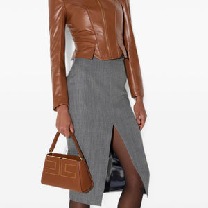 Elisabetta Franchi Logo Plaque Shoulder Bag