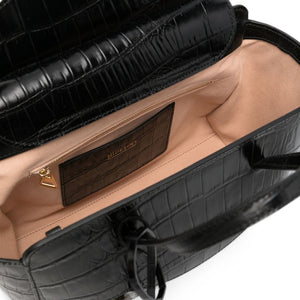 Hidesins Croc-Effect Top Handle Bag