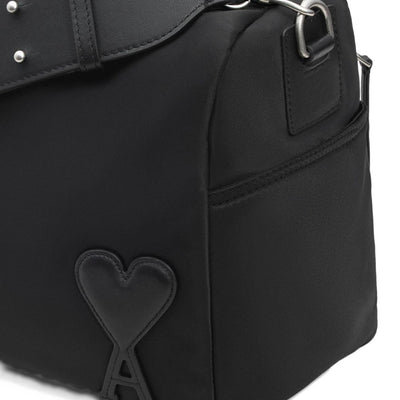 Ami Paris Marcel Large Nylon Shoulder Bag