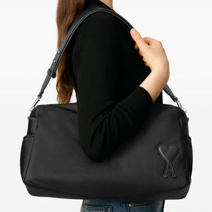Ami Paris Marcel Large Nylon Shoulder Bag