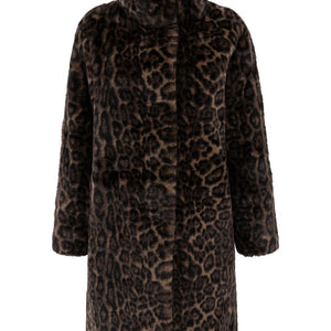 Apparis Leopard Faux-Fur Coat