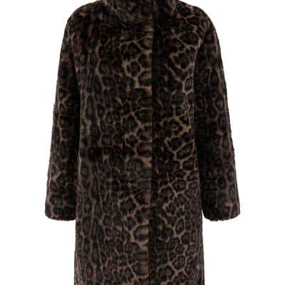Apparis Leopard Faux-Fur Coat