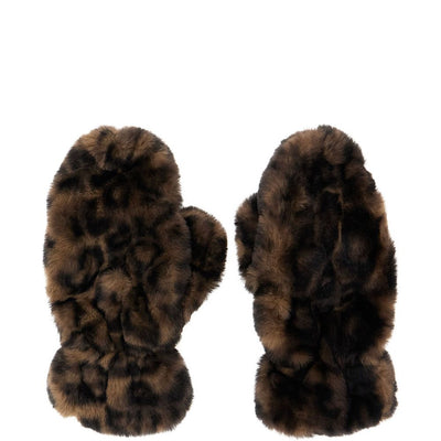Apparis Leopard Print Mittens