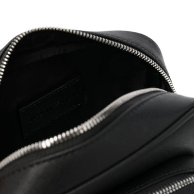 Emporio Armani Leather Top Zip Bag