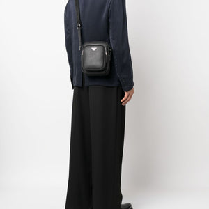 Emporio Armani Leather Top Zip Bag