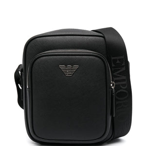 Emporio Armani Leather Top Zip Bag
