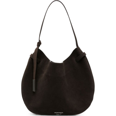Emporio Armani Suede Leather Shoulder Bag