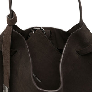 Emporio Armani Suede Leather Shoulder Bag