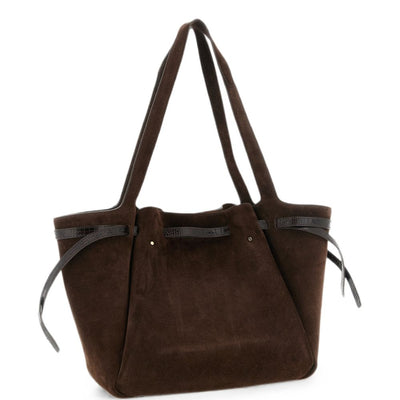 Tory Burch Romy Suede Leather Tote Bag