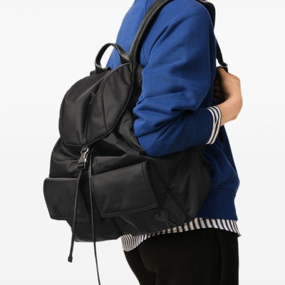 Ami Paris Marcel Small Nylon Backpack