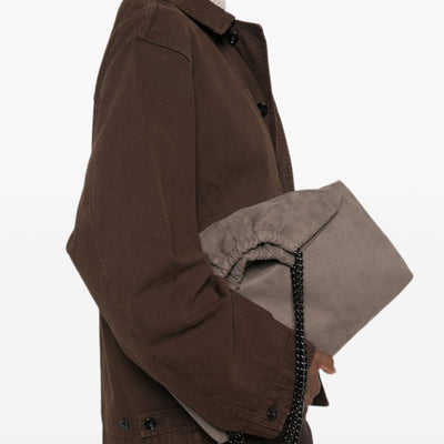 Stella McCartney Faux-Suede Ruched Bag