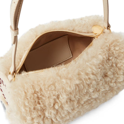 Stella McCartney Faux-Shearling Cylinder Bag