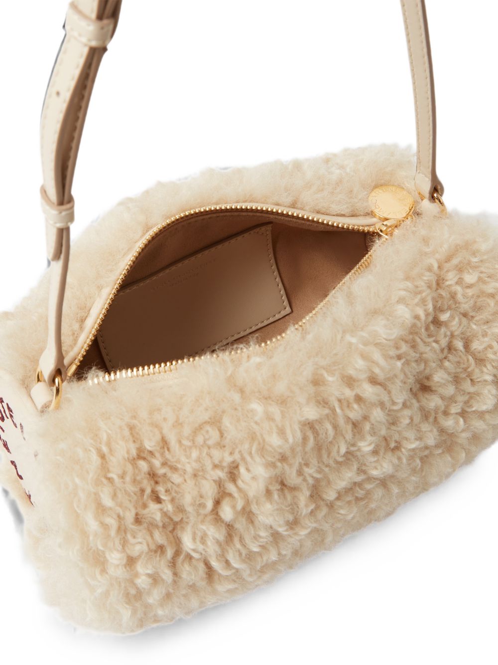 Stella McCartney Faux-Shearling Cylinder Bag