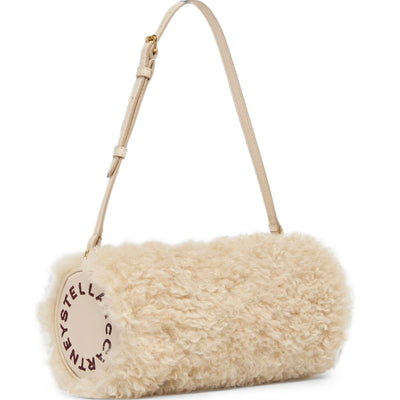 Stella McCartney Faux-Shearling Cylinder Bag