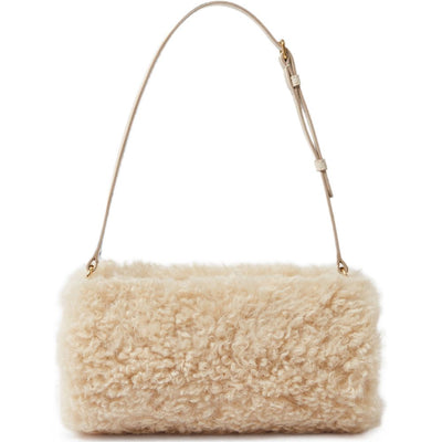 Stella McCartney Faux-Shearling Cylinder Bag
