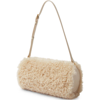 Stella McCartney Faux-Shearling Cylinder Bag