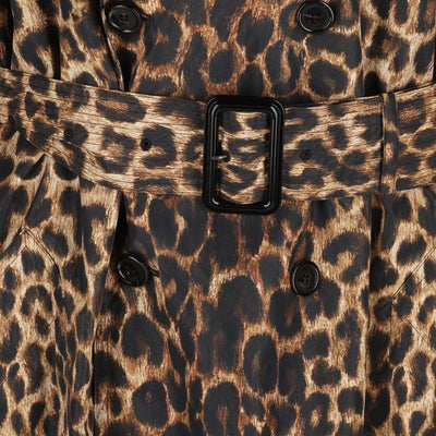 Saint Laurent Coats LEOPARD PRINT