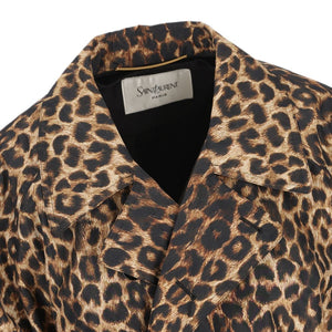 Saint Laurent Coats LEOPARD PRINT