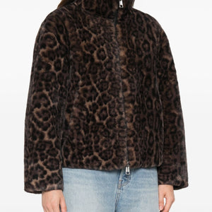 Apparis Leopard Faux-Fur Coat