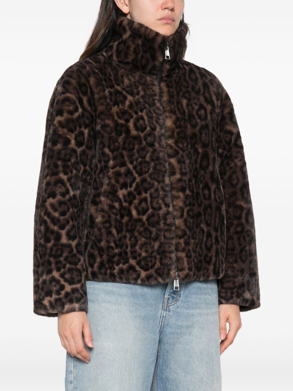 Apparis Leopard Faux-Fur Coat
