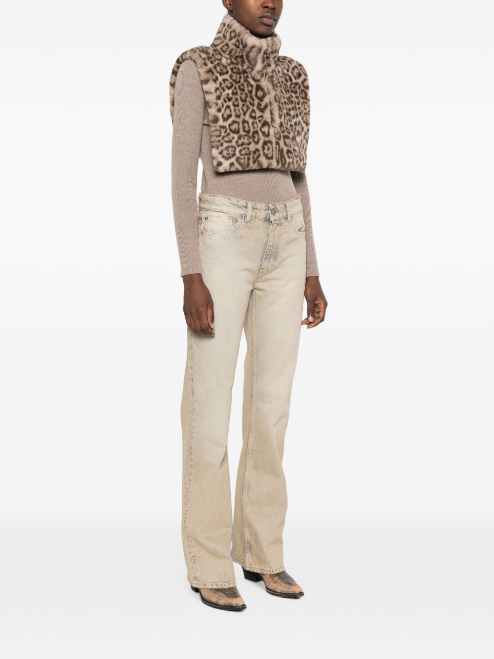 Apparis Leopard Print Scarf