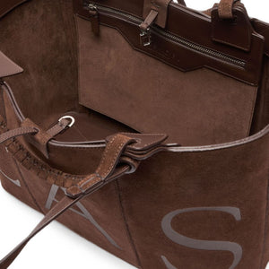 Casadei Suede Logo Tote Bag