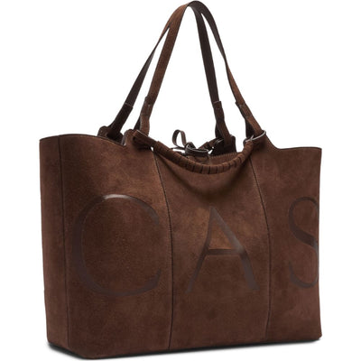 Casadei Suede Logo Tote Bag