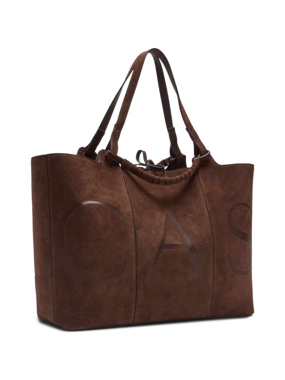 Casadei Suede Logo Tote Bag