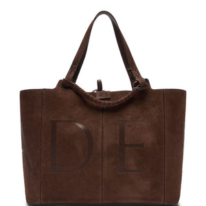 Casadei Suede Logo Tote Bag