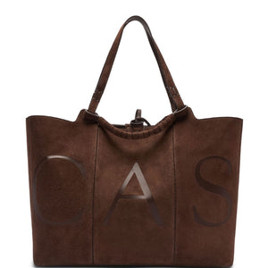 Casadei Suede Logo Tote Bag