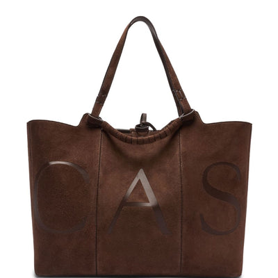 Casadei Suede Logo Tote Bag