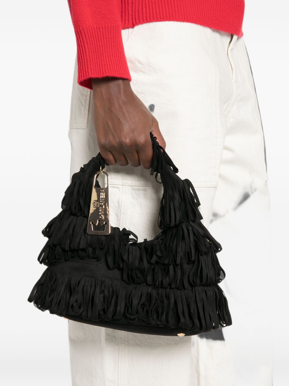 La Milanesa Capucis Fringed Shoulder Bag