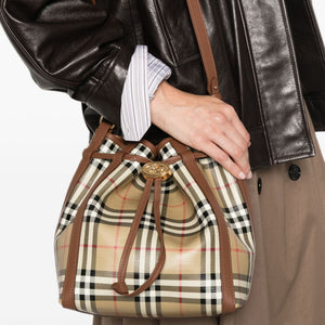 Burberry Check Canvas Drawstring Pouch