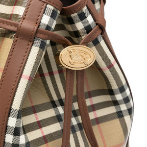 Burberry Check Canvas Drawstring Pouch