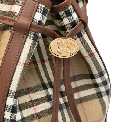 Burberry Check Canvas Drawstring Pouch