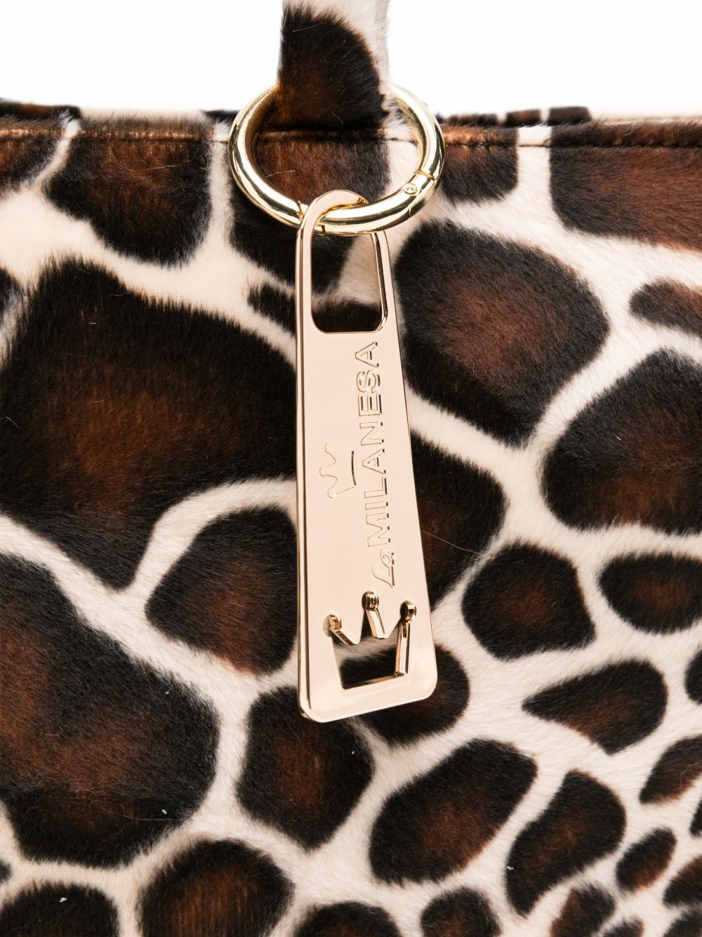 La Milanesa Miche Giraffe Print Bag