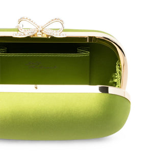 Self-Portrait Bow Crystal Clutch