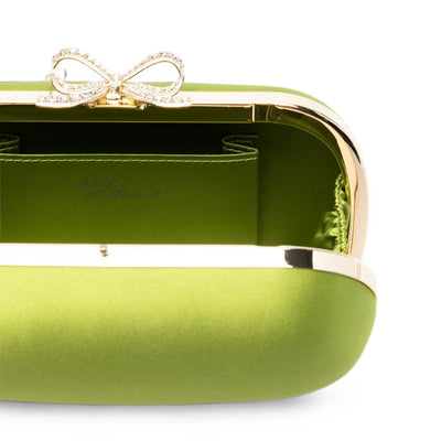 Self-Portrait Bow Crystal Clutch