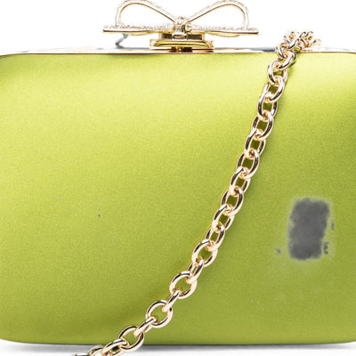Self-Portrait Bow Crystal Clutch