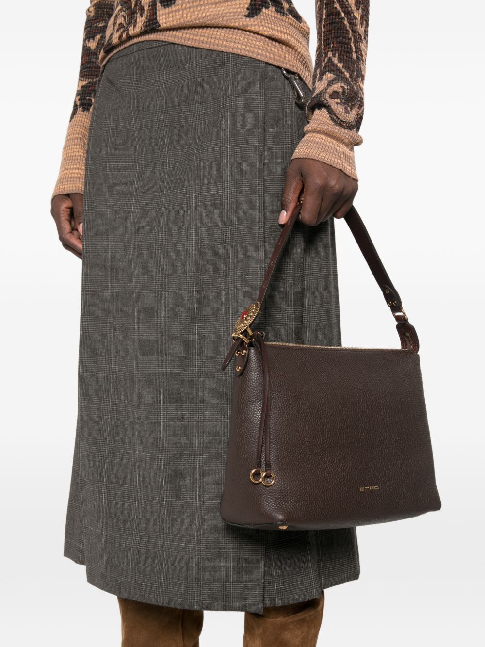 Etro Medium Leather Hobo Bag