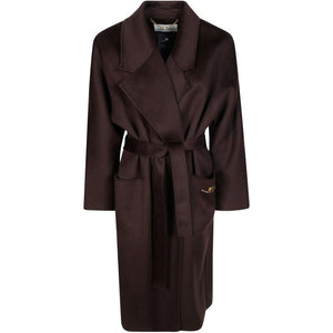 Elisabetta Franchi Coats BROWN