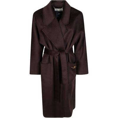 Elisabetta Franchi Coats BROWN